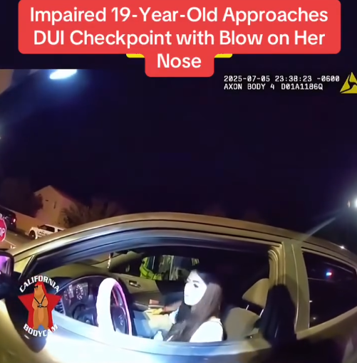 Full Incident Breakdown: 19-Year-Old Driver Approaches DUI Checkpoint with Suspected Powder Residue